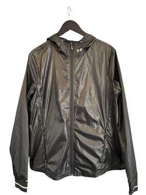 Under Armour Black Lightweight Hooded Bomber Jacket